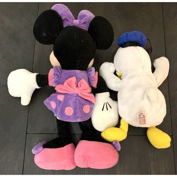Lot Of 6 Disney Plush Stuffed Minnie Purse Abu Bolt Eeyore & Vtg Donald Duck - Picture 3 of 8